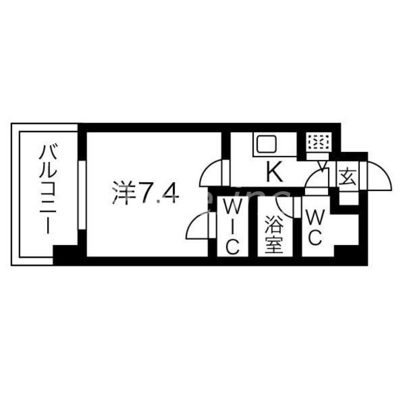TS SQUARE城東野江(1K/3階)の間取り写真