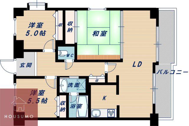 アコール隆豊(3LDK/5階)の間取り写真