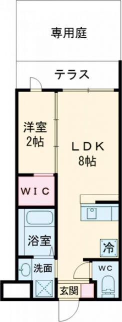 リアコート千里丘2ノース(1LDK/1階)の間取り写真