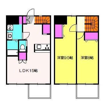 ハウズ・プラザ(2LDK/3階)の間取り写真