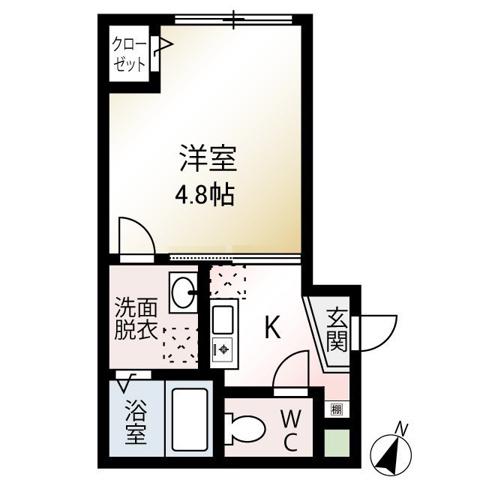 MQUARTO新小岩(1K/2階)の間取り写真