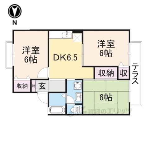 レオパルドふじ(3DK/1階)の間取り写真