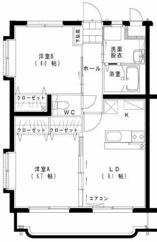 サニーコートII(2LDK/1階)の間取り写真