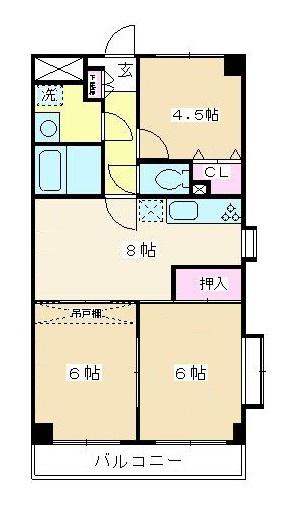 センチュリー朝霞台(3DK/3階)の間取り写真