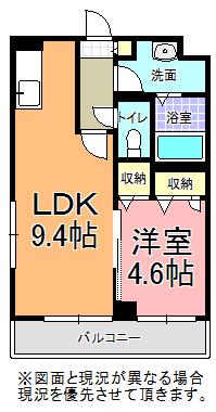 フォレスト千波(1LDK/1階)の間取り写真