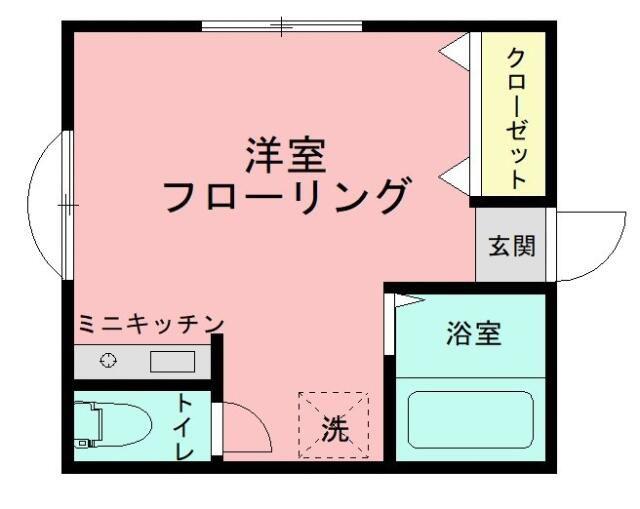 トラベルハイツ(ワンルーム/1階)の間取り写真