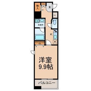 カーサビアンカ東岡崎(1K/7階)の間取り写真