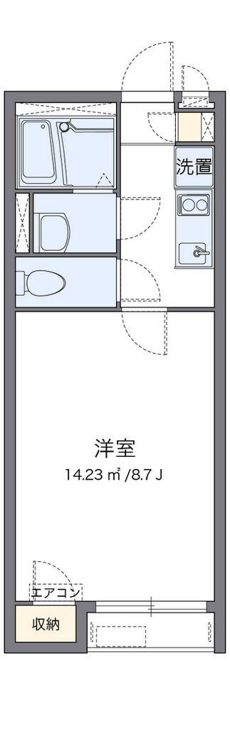 クレイノ櫻(1K/2階)の間取り写真