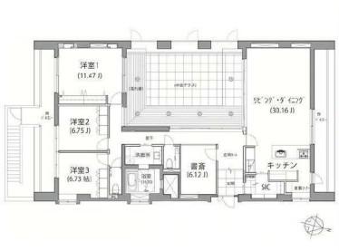 音羽YKビル(3SLDK/9階)の間取り写真