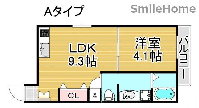 FMAISON西加賀屋I番館 (1LDK/3階)の間取り写真