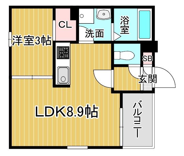REGALEST-KCL 川西II(1LDK/1階)の間取り写真