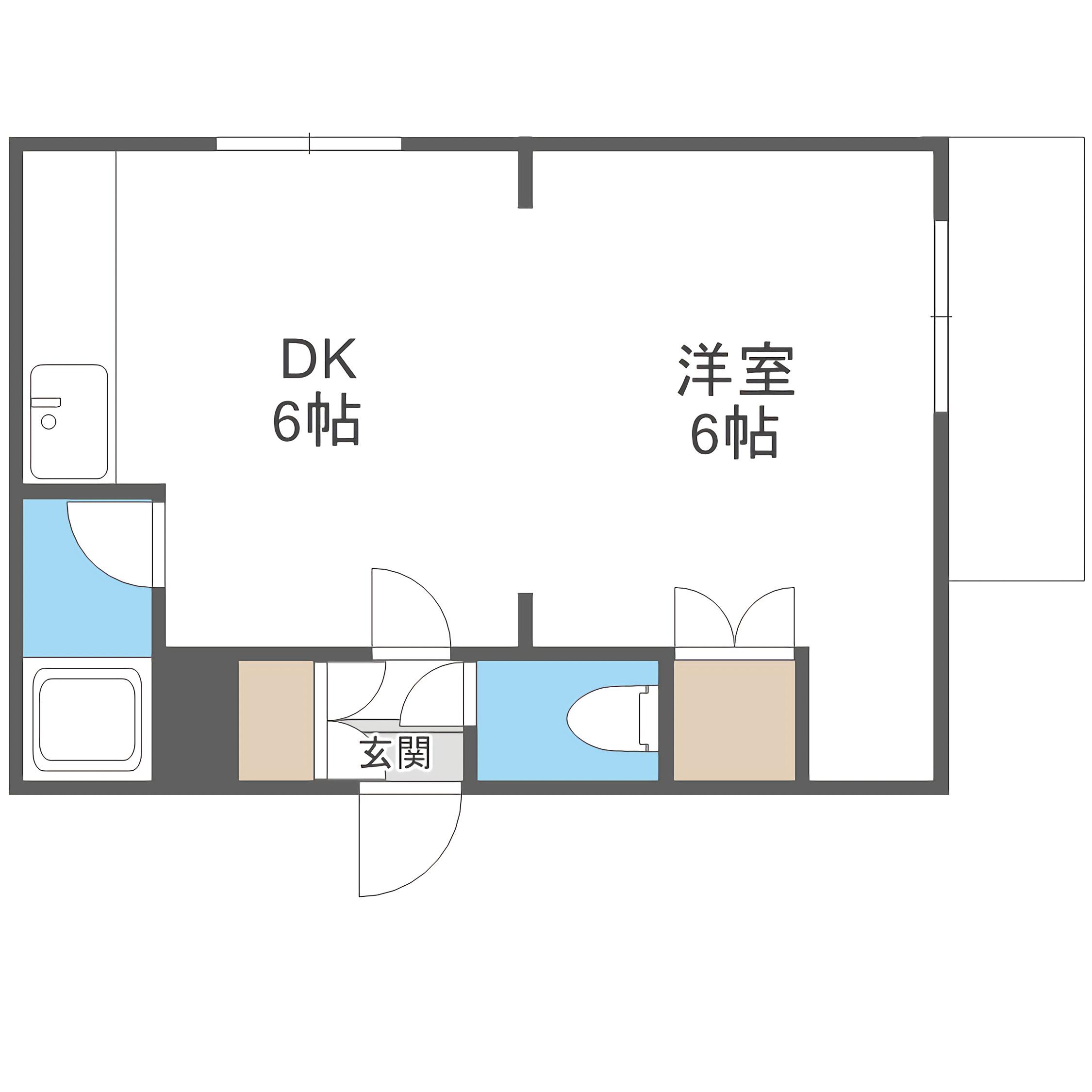 BEARSII(1DK/3階)の間取り写真