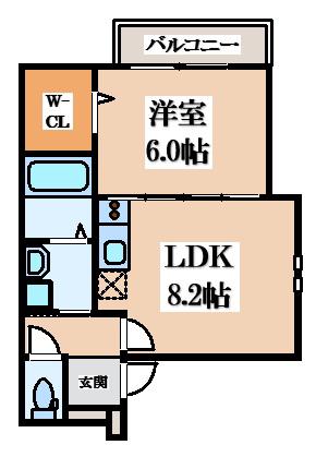 フジパレス住道II番館(1LDK/3階)の間取り写真