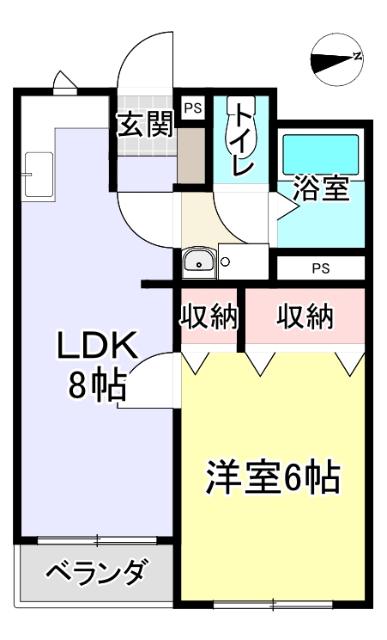 ユニオンスクエア(1LDK/3階)の間取り写真