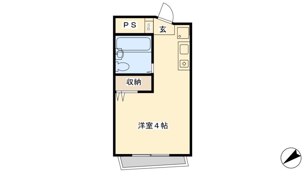 メゾン中葛西(ワンルーム/3階)の間取り写真