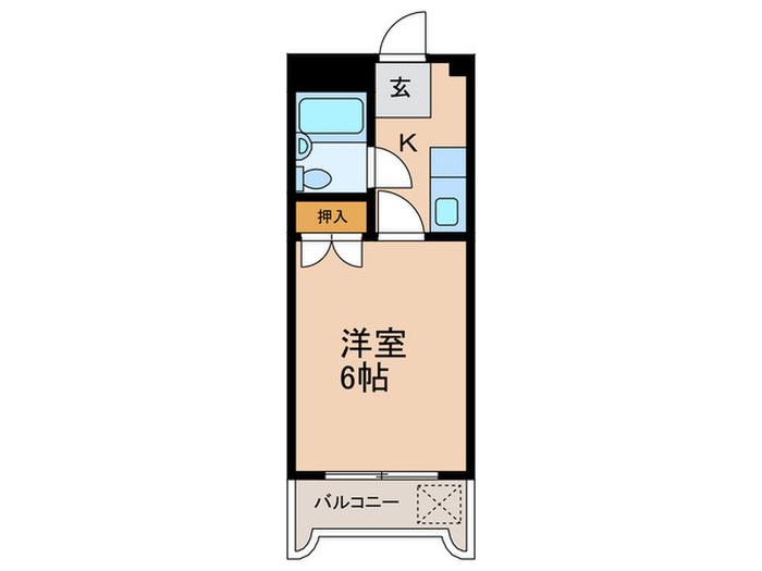 メゾンナカノ(1K/3階)の間取り写真