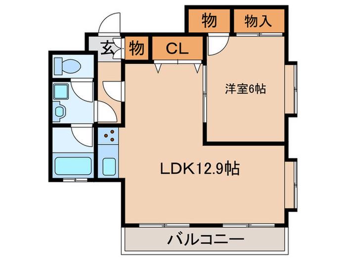 シャトラン久保(1LDK/3階)の間取り写真