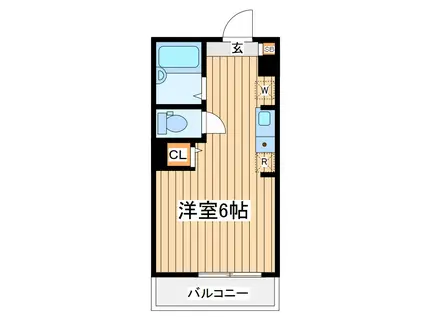 メルディア番田(ワンルーム/2階)の間取り写真