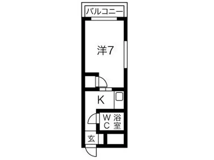 第二戸嶋屋ビル(1K/4階)の間取り写真