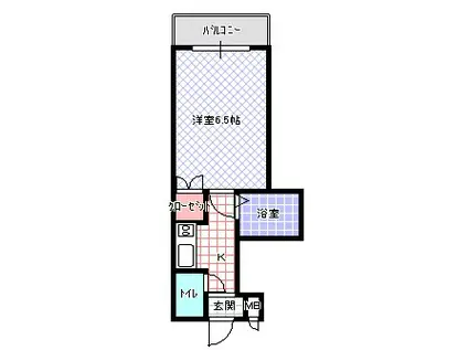 橋本マンション(1K/4階)の間取り写真