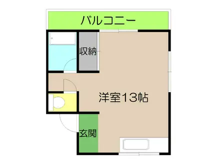 グランドコーポ高須(ワンルーム/4階)の間取り写真