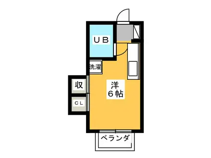 ハイムミユキ(ワンルーム/1階)の間取り写真