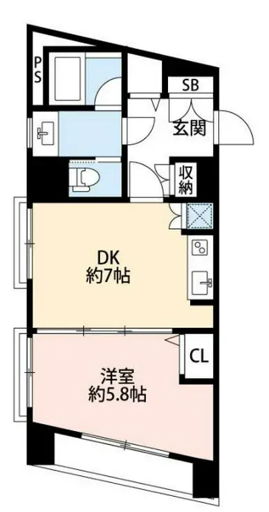 シャンブル牛込 5階階 間取り