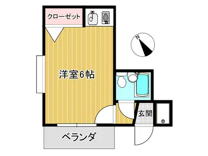 リーセントパレス宮崎(ワンルーム/3階)の間取り写真
