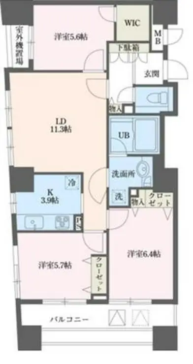 ドゥーエ横浜駅前 16階階 間取り