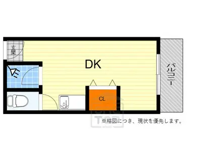 加藤マンション(1DK/5階)の間取り写真