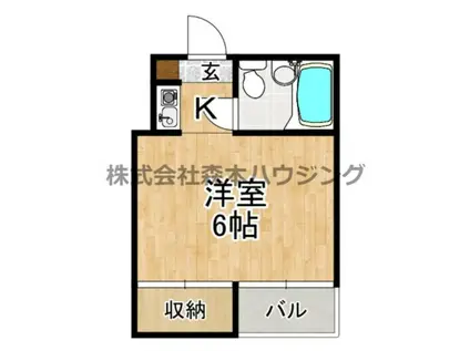 新森ロータリーマンション(1K/3階)の間取り写真