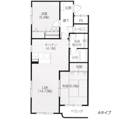 アコシスト・アルモニィ(2LDK/1階)の間取り写真