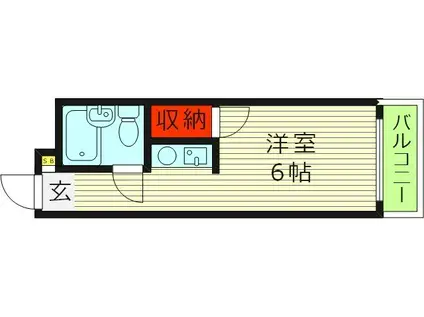 千成マンション(ワンルーム/3階)の間取り写真