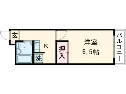 ペアタウン飯塚II(1K/3階)の間取り写真