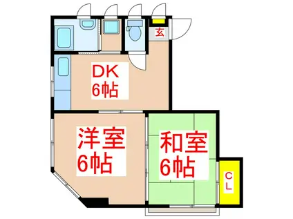 池田マンション (2DK/3階)の間取り写真