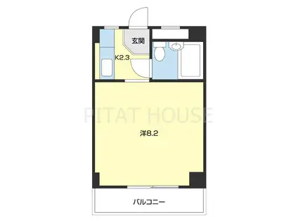 コーポウジタ(1K/3階)の間取り写真