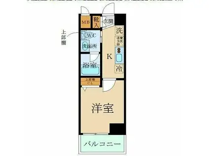 エルフラット大宮アヴィニティ-(1K/1階)の間取り写真