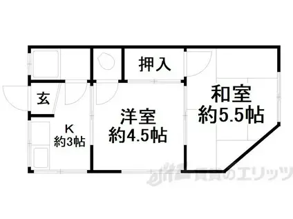 すみれ文化(2K/2階)の間取り写真