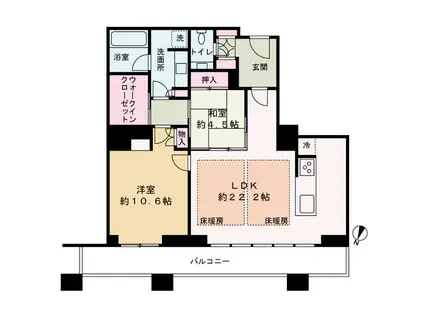 グランフロント大阪オーナーズタワー(2LDK/40階)の間取り写真