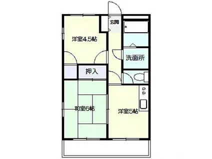 グレイス原宿(2K/4階)の間取り写真