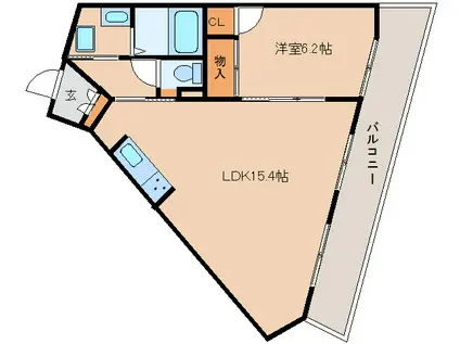 タワー・ア・ラ・モード(1LDK/5階)の間取り写真