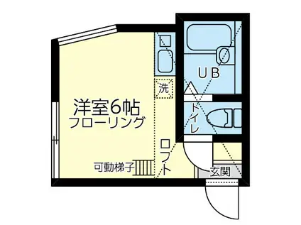 横濱マリーナ・ベイ 3(ワンルーム/2階)の間取り写真