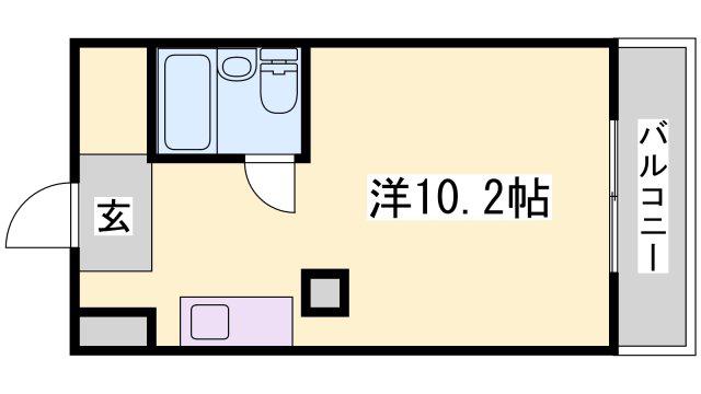 マイコーポ白国(ワンルーム/3階)の間取り写真