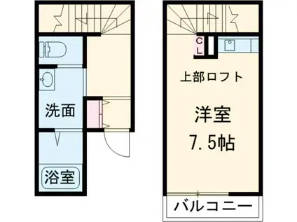 KIEFER AINS(1SDK/1階)の間取り写真