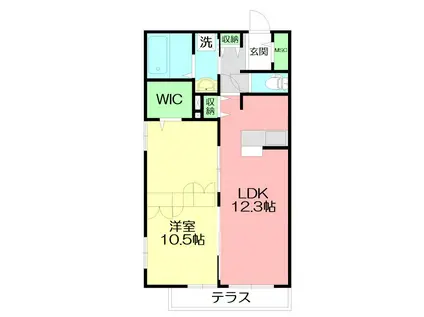 リヴェールメゾンA(2LDK/1階)の間取り写真