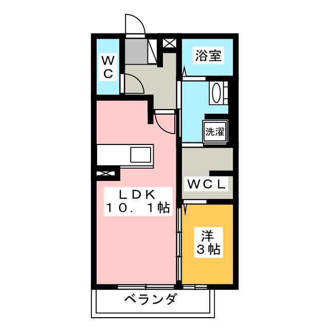 RIQUEZA穂積(1LDK/1階)の間取り写真