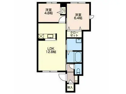 メゾン サミュゼ(2LDK/1階)の間取り写真