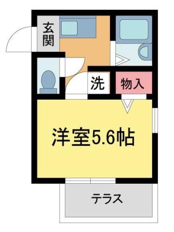 ネオコート(1K/2階)の間取り写真