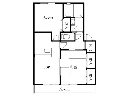 ディアス名東(2LDK/2階)の間取り写真