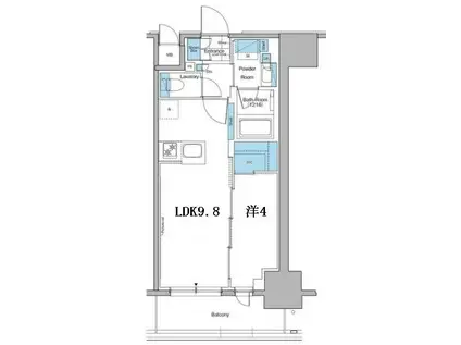 LEFOND PROGRES秋葉原マークス(1LDK/8階)の間取り写真